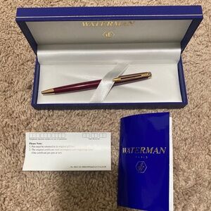 Waterman Burgundy & Gold Pen